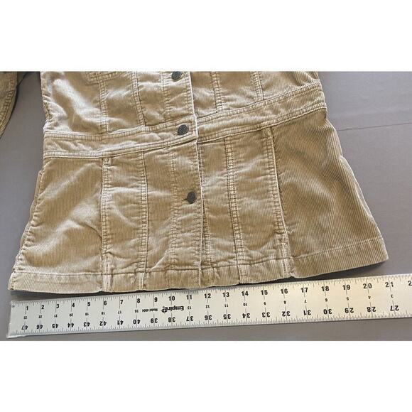 Eddie Bauer Jacket Womens Medium Authentic Outdoor Outfitter Tan Corduroy Safari - Picture 5 of 16